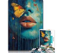 1000 Piece Jigsaw Butterfly And Woman 1000 Pieces Jigsaw Puzzle for Adults& Teens,Train Your Brain And Hands Gifts for Friends And Family 26x38cm