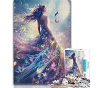 1000 Piece Jigsaw Butterfly Fairy 1000 Piece Jigsaw Puzzles for Teenagers Gifts,Wall Decoration Unique Birthday And Xmas Gifts Suitable for And 14 (26x38cm)