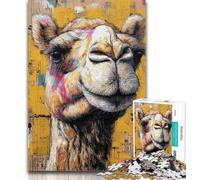 1000 Piece Jigsaw Camel Art Puzzles 1000 Pieces for Teenagers,Decompressing Intellectual Educational Toy Birthday Present, Gifts 50x75cm