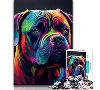 1000 Piece Jigsaw Cane Corso Colorful 1000 Piece Jigsaw Puzzles for Adults & Teens,Toys Educational Games Stress Relieving Wall Decoration (38x26cm)