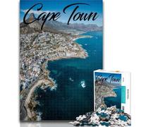 1000 Piece Jigsaw Cape Town 1000 Piece Jigsaw Puzzles for Adults & Teens,with Matching Poster And Trivia Sheet for Age 14 26x38cm
