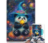 1000 Piece Jigsaw Cartoon Panda Wizard 1000 Pieces Jigsaw Puzzles For Teens And Adults,Toys Educational Games Stress Relieving Enhance Love between Couples 50x75cm
