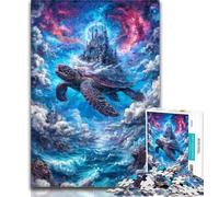 1000 Piece Jigsaw Castle on The Turtle's Back 1000 Pieces Jigsaw Puzzle for Adults& Teens,Train Your Brain And Hands Gifts for Friends And Family 50x75cm