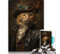 1000 Piece Jigsaw Cat from An Aristocratic Family 1000 Piece Jigsaw Puzzles for Adults & Teens,Educational Game Challenge Toy for Women And Men 26x38cm