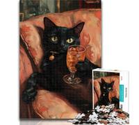 1000 Piece Jigsaw Cat Lying on The Sofa Jigsaw Puzzles for Adults 1000 Piece,Perfect for Game Nights, Colorful Toy for Home Gift 75x50cm