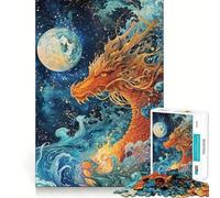 1000 Piece Jigsaw Celestial Dragons Gaze Smooth Edge Play Creative Game Toy Cozy Time Play Birthday Fun Gift (50x75cm)