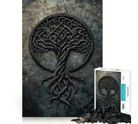 1000 Piece Jigsaw Celtic Tree of Life Smooth Edge Play Creative Game Toy Cozy Time Play Birthday Fun Gift (38x52cm)