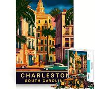 1000 Piece Jigsaw Charleston South Carolina Premium Cut Play Creative Brain Game Peace Fun Time Christmas Wall Art (50x75cm)