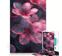 1000 Piece Jigsaw Cherry Blossom Neon Smooth Edge Play Creative Game Toy Cozy Time Play Birthday Fun Gift (38x26cm)