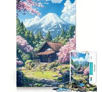 1000 Piece Jigsaw Cherry Blossom Retreat- Premium Cut Play Creative Brain Game Peace Fun Time Christmas Wall Art (38x52cm)