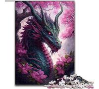 1000 Piece Jigsaw Cherry Blossom Tree Dragon Difficult Puzzles for Adults size 50x75cm Educational Activity for Cognitive Skills Cognitive Skill Improvement