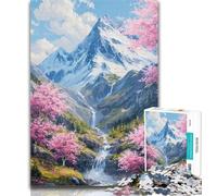 1000 Piece Jigsaw Cherry Blossom Trees Adult Puzzles 1000 Pieces,Toys Educational Games Stress Relieving Enhance Love between Couples 50x75cm