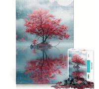 1000 Piece Jigsaw Cherry Sakura Tree Of Life Smooth Edge Play Creative Game Toy Cozy Time Play Birthday Fun Gift (50x75cm)