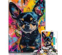 1000 Piece Jigsaw Chihuahua Dog Jigsaw Puzzle 1000 Pieces for Adults,Decompressing Intellectual Educational Toy Great Gifts And Toys 50x75cm