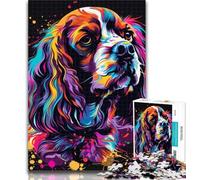 1000 Piece Jigsaw Cocker Spaniel Jigsaw Puzzles for Adults 1000 Piece,Perfect for Game Nights, Colorful Toy for Home Gift 26x38cm