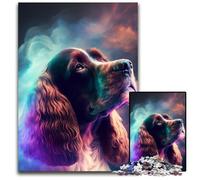 1000 Piece Jigsaw Cocker Spaniel Nebula cardboard Puzzles Educational Brain Teaser, Artistic Home & Office Decor, 14+ Age 26X38CM/10.23x14.96inch