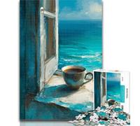 1000 Piece Jigsaw Coffee by The Window Adult Jigsaws 1000 Pieces Difficult,Interesting Stress Reduction Parent-child Interaction 50x75cm