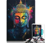 1000 Piece Jigsaw Color Buddha Oil Painting 1000 Pieces Jigsaw Puzzle for Adults& Teens,Train Your Brain And Hands Gifts for Friends And Family 50x75cm