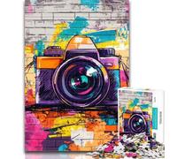 1000 Piece Jigsaw Color Camera Adult Puzzles 1000 Pieces,Toys Educational Games Stress Relieving Enhance Love between Couples 26x38cm