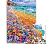 1000 Piece Jigsaw Colored Pebbles Puzzles 1000 Pieces for Teenagers,Decompressing Intellectual Educational Toy Birthday Present, Gifts 50x75cm