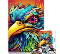 1000 Piece Jigsaw Colorful Art Bird 1000 Piece Jigsaw Puzzles for Adults Gifts,gifts for Friends And Family for for Age 14 75x50cm