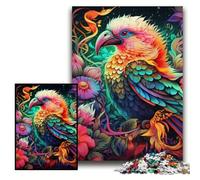 1000 Piece Jigsaw Colorful Art Bird Puzzles for Adults for Teenagers & Family Fun - DIY Brain Teaser Game Gift Size 26x38cm