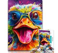 1000 Piece Jigsaw Colorful Art Ducks Puzzles 1000 Pieces for Teenagers,Toys Educational Games Stress Relieving Artists Collection, Fine Art 26x38cm