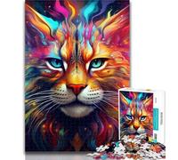 1000 Piece Jigsaw Colorful Art Lynx Jigsaw Puzzles for Teenagers,Educational Games Home Decoration Deal As Gifts for The Whole Family 26x38cm