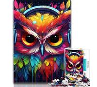 1000 Piece Jigsaw Colorful Art Owl 1000 Piece Jigsaw Puzzles for Adults Gifts,gifts for Friends And Family for for Age 14 75x50cm