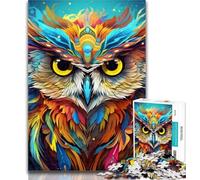 1000 Piece Jigsaw Colorful Art Owl 1000 Piece Jigsaw Puzzles for Adults Gifts,gifts for Friends And Family for for Age 14 75x50cm
