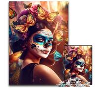 1000 Piece Jigsaw Colorful Day of The Dead Puzzles for Adults for Teenagers & Family Fun - DIY Brain Teaser Game Gift 50x75CM/19.68x29.52inch