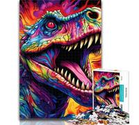 1000 Piece Jigsaw Colorful Dinosaur 1000 Piece Jigsaw Puzzles for Adults & Teens,Toys Educational Games Stress Relieving Wall Decoration 26x38cm