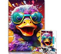 1000 Piece Jigsaw Colorful Duck Flowers 1000 Piece Jigsaw Puzzles for Adults Gifts,gifts for Friends And Family for for Age 14 26x38cm