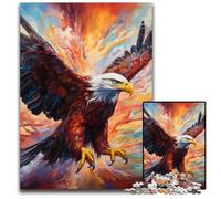 1000 Piece Jigsaw Colorful Eagle Puzzles for Adults DIY Decoration, Brain Challenge, for Adult, Family, 26X38CM/10.23x14.96inch