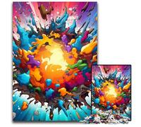 1000 Piece Jigsaw Colorful Explosion cardboard Puzzles Educational Brain Teaser, Artistic Home & Office Decor, 14+ Age 26X38CM/10.23x14.96inch