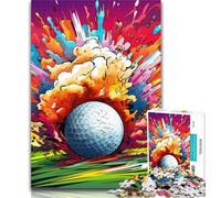 1000 Piece Jigsaw Colorful Golf 1000 Piece Jigsaw Puzzles for Adults Gifts,gifts for Friends And Family for for Age 14 75x50cm