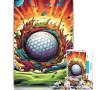 1000 Piece Jigsaw Colorful Golf Adult Puzzles 1000 Pieces,Learning Educational Toys Family Games Enhance Love between Couples 75x50cm