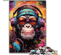 1000 Piece Jigsaw Colorful Monkey Difficult Puzzles for Adults for Birthdays, Holidays, And Home Decor (Szie 50x75cm)