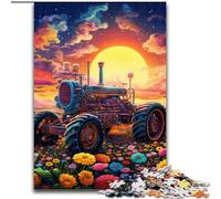 1000 Piece Jigsaw Colorful Tractor 1000-Piece Jigsaw Puzzle for Birthdays, Christmas, Halloween, Thanksgiving, Easter 50x75cm