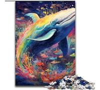 1000 Piece Jigsaw Colorful Whale Puzzles for Adults Interactive Family Game, DIY Home Decor, Challenging Brain Teaser Gift (Szie 26x38cm)