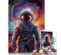 1000 Piece Jigsaw Colourful Astronaut Jigsaw Puzzles 1000 Pieces for Adults Teens,Decompressing Intellectual Educational Toy Secret Santa Gifts 50x75cm