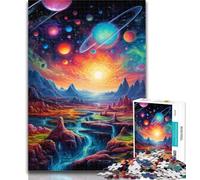 1000 Piece Jigsaw Colourful Astronaut Puzzles for Adults Teens 1000 Pieces,Family Game Birthday Gifts.Challenge High Difficulty 26x38cm