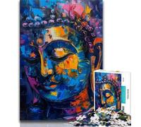 1000 Piece Jigsaw Colourful Buddha Graffiti 1000 Pieces Jigsaw Puzzle for Adults& Teens,Classic Educational Games Beautiful Decoration (26x38cm)