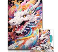 1000 Piece Jigsaw Colourful Graffiti Flying Dragon 1000 Piece Jigsaw Puzzle for Adults And Teenagers,Unique Home Decor And Gifts for Age 14 50x75cm
