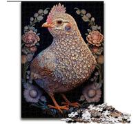 1000 Piece Jigsaw Colourful Metal Rooster Jigsaw Puzzles 1000 Pieces for Adults Toys Gift Educational Intellectual Decompressing Fun Family Game size 50x75cm