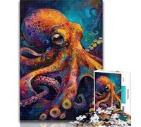 1000 Piece Jigsaw Colourful Octopus Jigsaw Puzzle 1000 Pieces for Adults,Vibrant And Unique Design Relaxing & Challenging Puzzle Experience 26x38cm