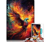 1000 Piece Jigsaw Colourful Phoenix Art Jigsaw Puzzles for Teenagers 1000 Pieces,Toys Educational Games Stress Relieving Parent-child Interaction 26x38cm