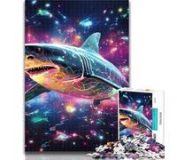1000 Piece Jigsaw Colourful Shark Jigsaw Puzzles for Teenagers 1000 Pieces,Relax Games Is Ideal As A Gift for The Whole Family 26x38cm