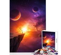 1000 Piece Jigsaw Cosmic Cliffside Contemplation Jigsaw Puzzles for Adults Precision Cutting Wishlist with Santa Claus Brainteaser Family Games (50x75cm)