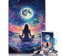 1000 Piece Jigsaw Cosmic Girl 1000 Piece Jigsaw Puzzles for Teenagers,Stress Reliever Staycation Kill Time Funny Gift 26x38cm